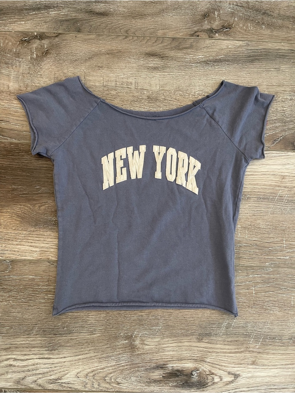 John Galt "NEW YORK" Scoop Crop Top OS EUC